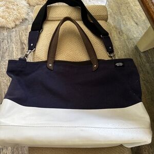 Jack Spade Warren Street New York Dipped In White Industrial Canvas Coal Bag